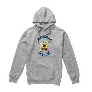SpongeBob SquarePants Unisex Adult 100 Days Of School Heather Hoodie / Athletic